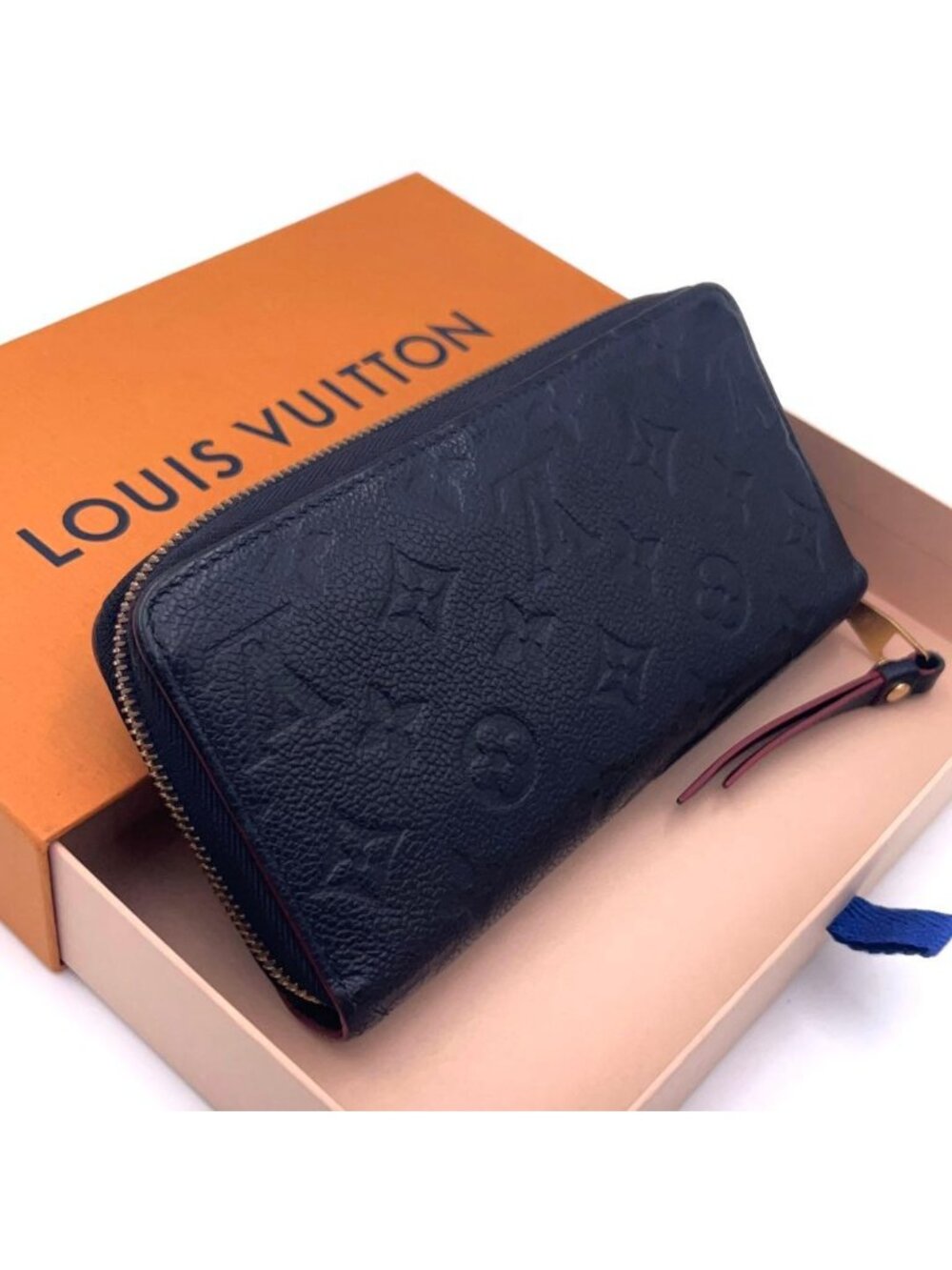 Louis Vuitton Monogram Empreinte Marine Zippy Wallet - Picture 2 of 9